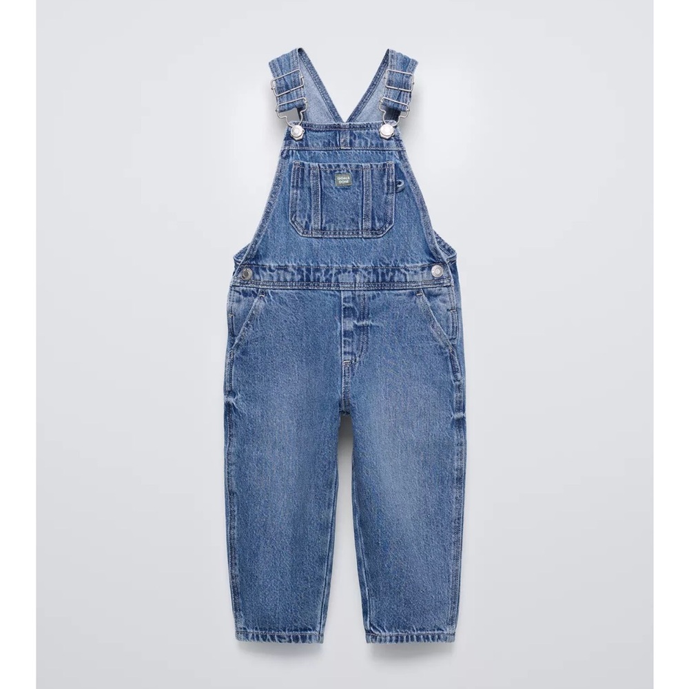 ZARA LONG DENIM OVERALLS